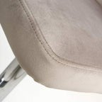 Sigma Brushed Velvet Mink Bar Stool - Home Furniture Interiors