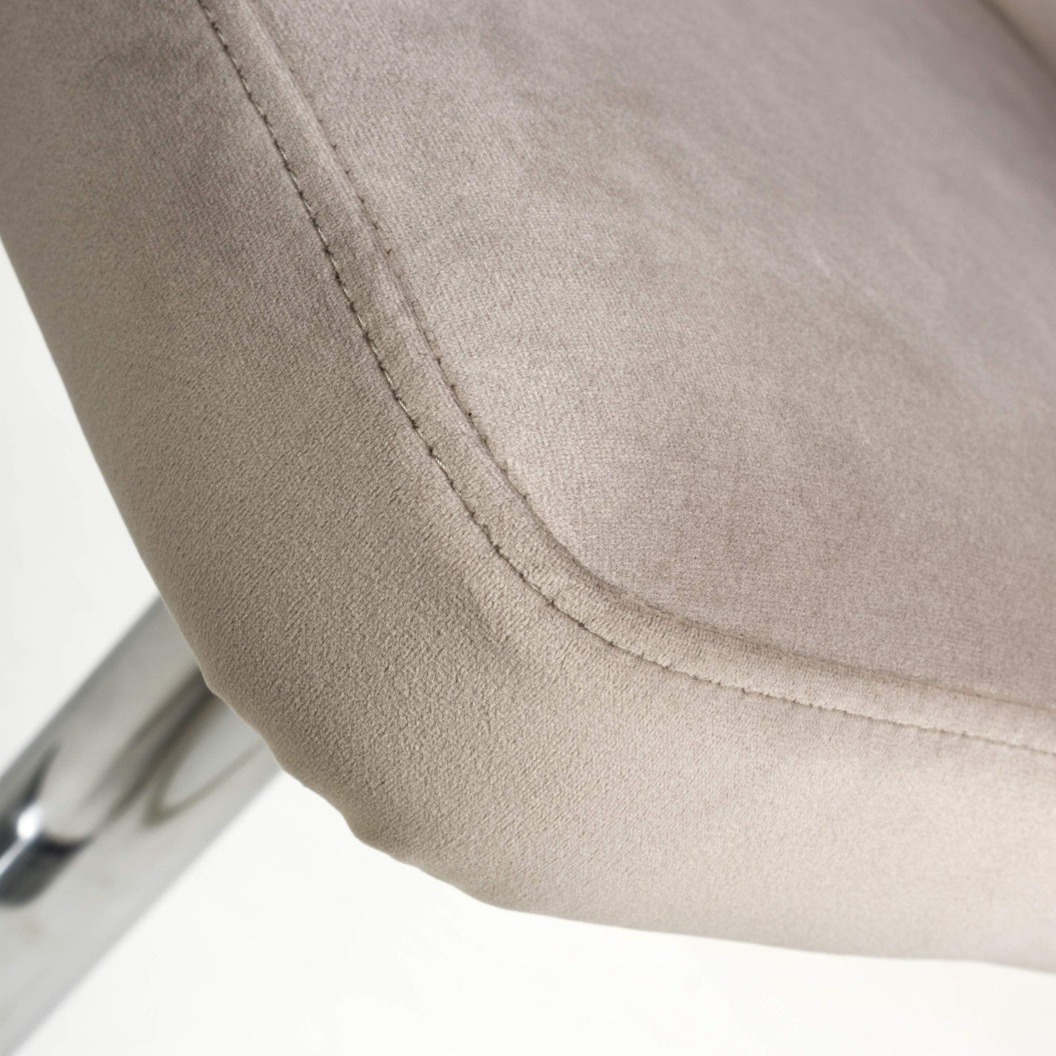 Sigma Brushed Velvet Mink Bar Stool - Home Furniture Interiors