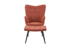 Paris Boucle Copper Armchair and Footstool - Home Furniture Interiors