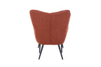 Paris Boucle Copper Armchair and Footstool - Home Furniture Interiors