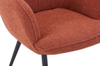 Paris Boucle Copper Armchair and Footstool - Home Furniture Interiors