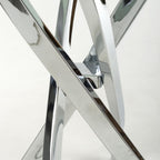 Astoria White Chrome Console Table - Home Furniture Interiors