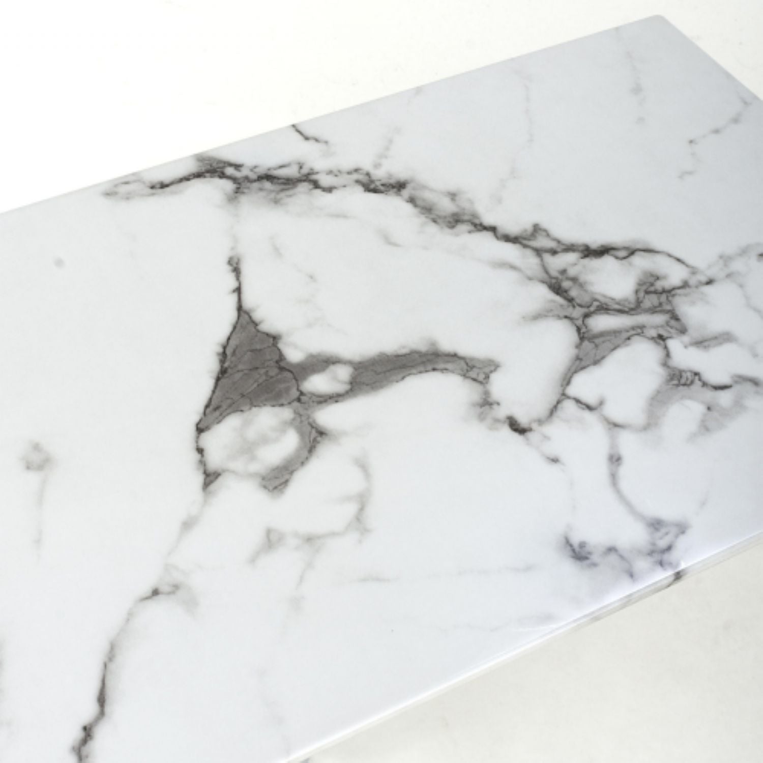 white and Grey Marble Effect Console Table Golden Legs - Home Furniture Interiors