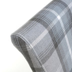 Check Grey Fabric Scroll Back Dining Chair - Home Furniture Interiors