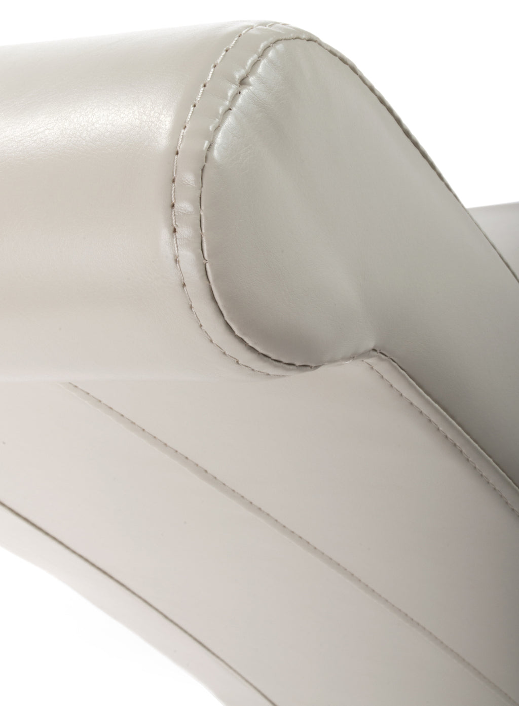 Cream Leather Roll Back Dining Chair Oak Legs - Home Furniture Interiors