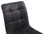 Dark Grey 2 Tone Suede Dining Chair Black Legs - Home Furniture Interiors