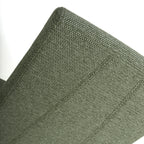 Green Fabric Weave Wave Back Dining Chair Wooden Legs - Home Furniture Interiors