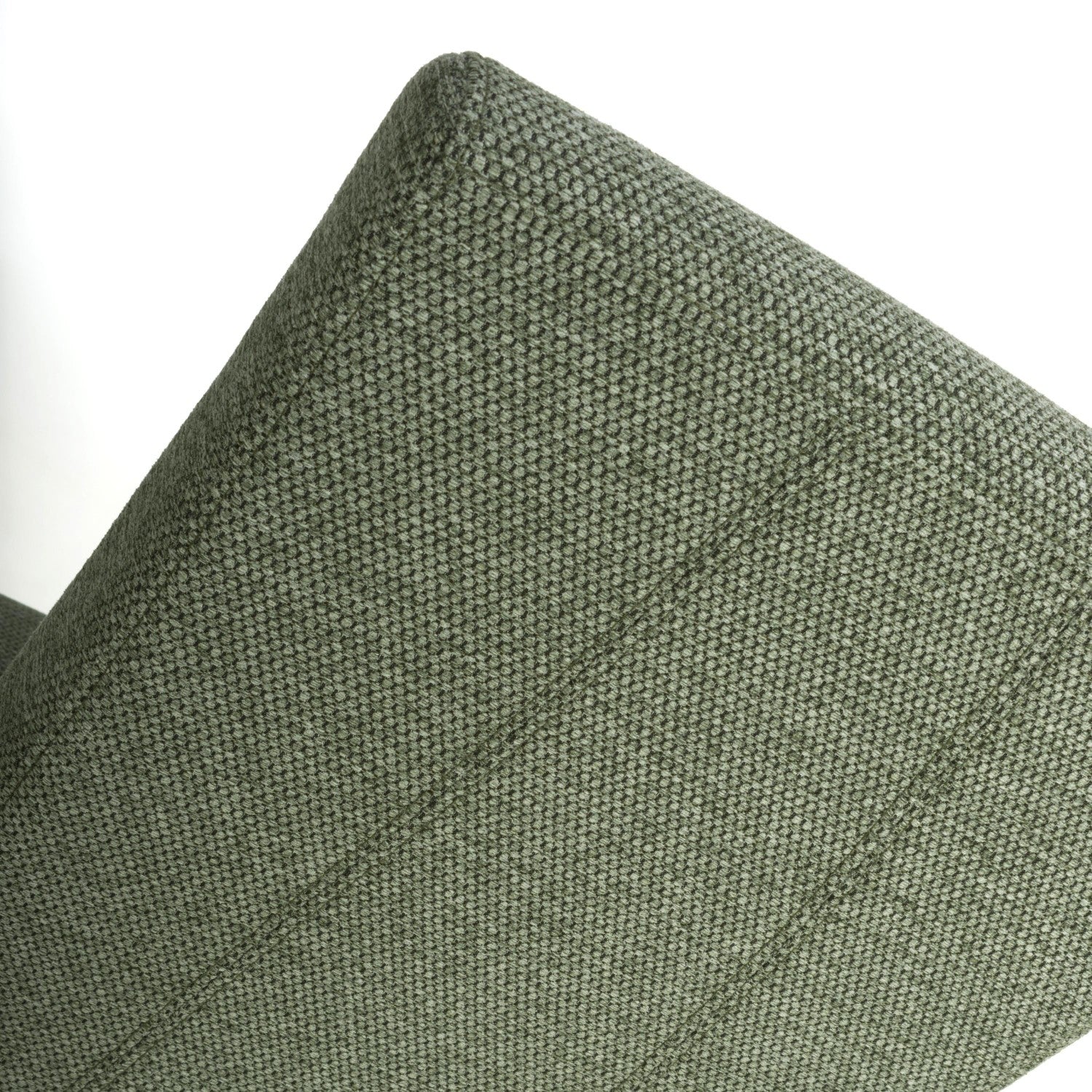 Green Fabric Weave Wave Back Dining Chair Wooden Legs - Home Furniture Interiors