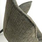 Green Tweed Fabric Swivel Dining Chair Black Metal Legs - Home Furniture Interiors