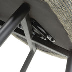 Green Tweed Fabric Swivel Dining Chair Black Metal Legs - Home Furniture Interiors