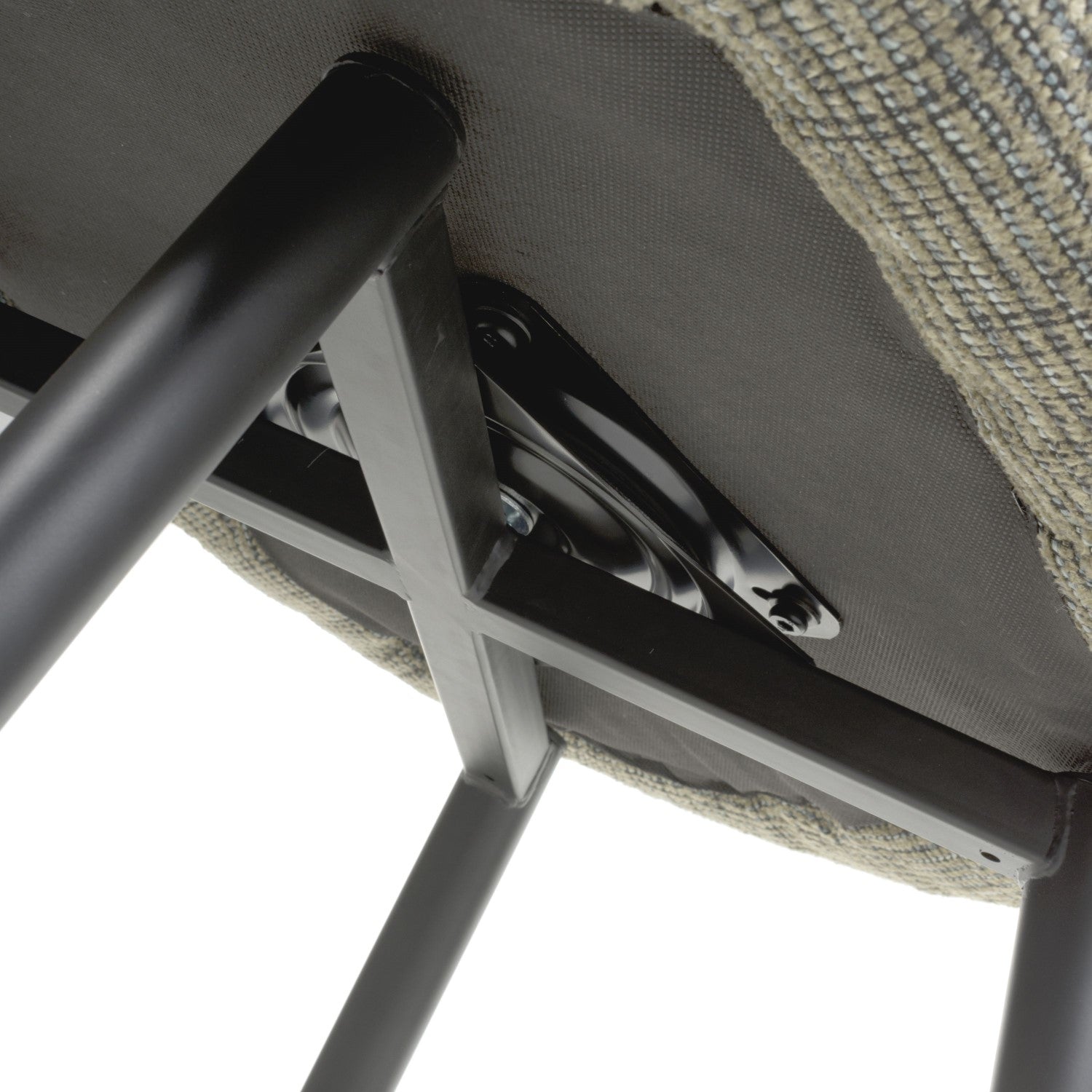 Green Tweed Fabric Swivel Dining Chair Black Metal Legs - Home Furniture Interiors