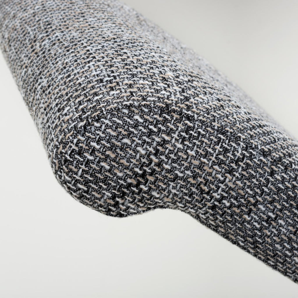 Grey Tweed Fabric Scroll Back Dining Chair - Home Furniture Interiors