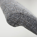 Grey Tweed Fabric Scroll Back Dining Chair - Home Furniture Interiors
