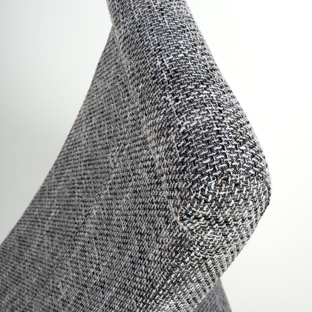 Grey Tweed Fabric Scroll Back Dining Chair - Home Furniture Interiors