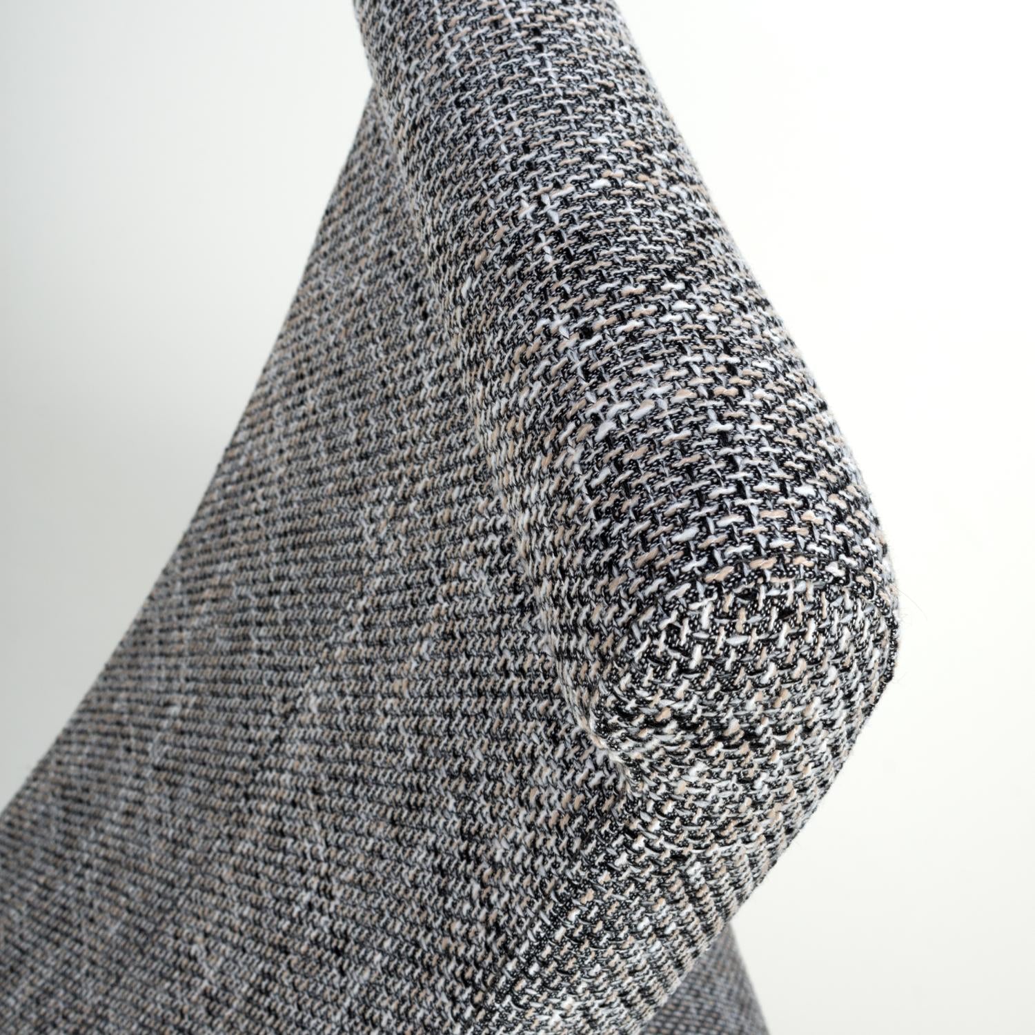 Grey Tweed Fabric Scroll Back Dining Chair - Home Furniture Interiors