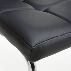 Jenner Leather Effect Black Chrome Dining Chair - Home Furniture Interiors