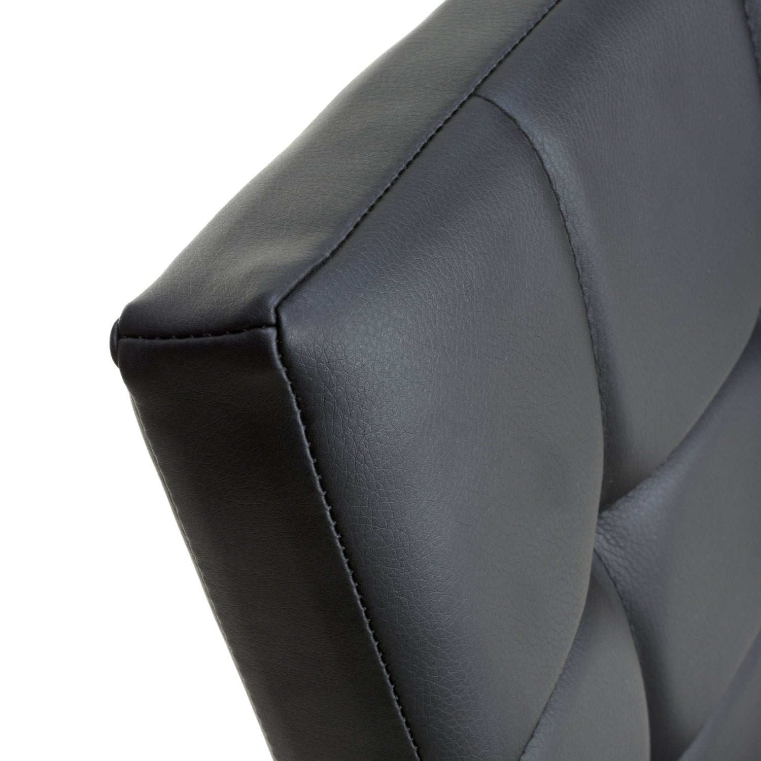 Jenner Leather Effect Black Chrome Dining Chair - Home Furniture Interiors