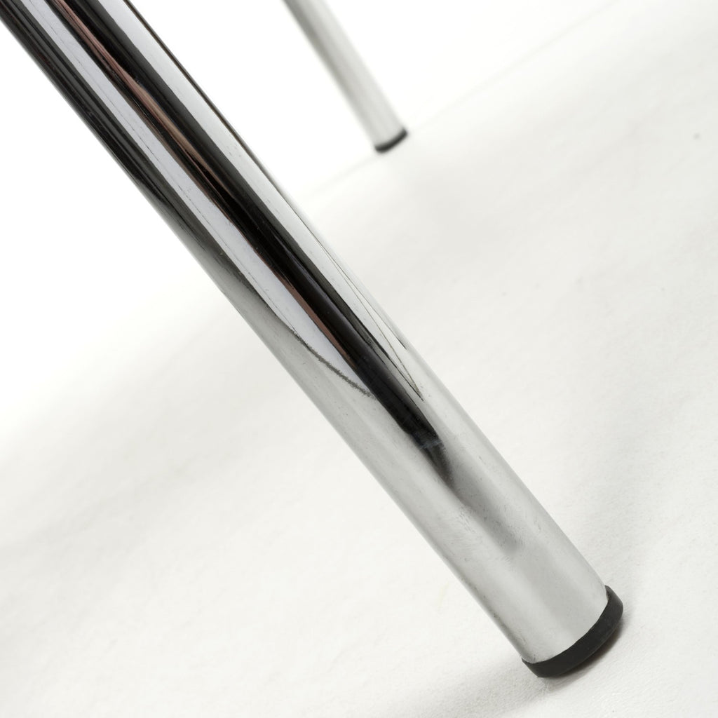 Jenner Leather Effect Black Chrome Dining Chair - Home Furniture Interiors
