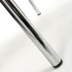 Jenner Leather Effect Black Chrome Dining Chair - Home Furniture Interiors