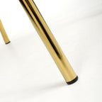 Jenner Leather Effect Black Gold Dining Chair - Home Furniture Interiors