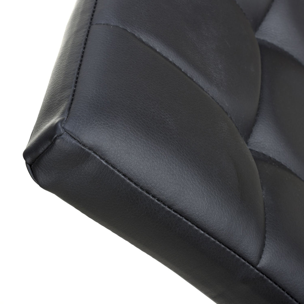 Jenner Leather Effect Black Gold Dining Chair - Home Furniture Interiors
