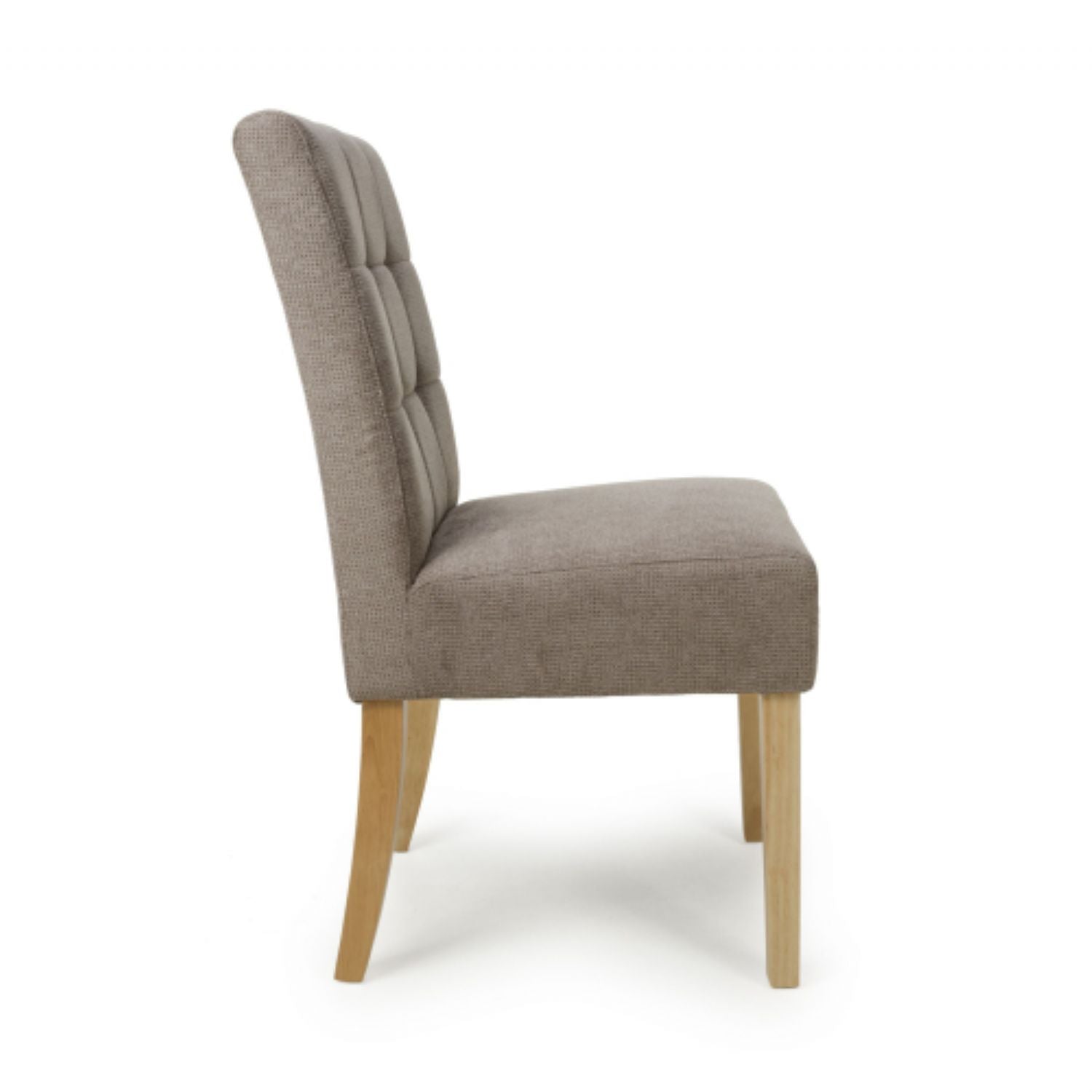Light Brown Fabric Dining Chair with Natural Legs - Home Furniture Interiors