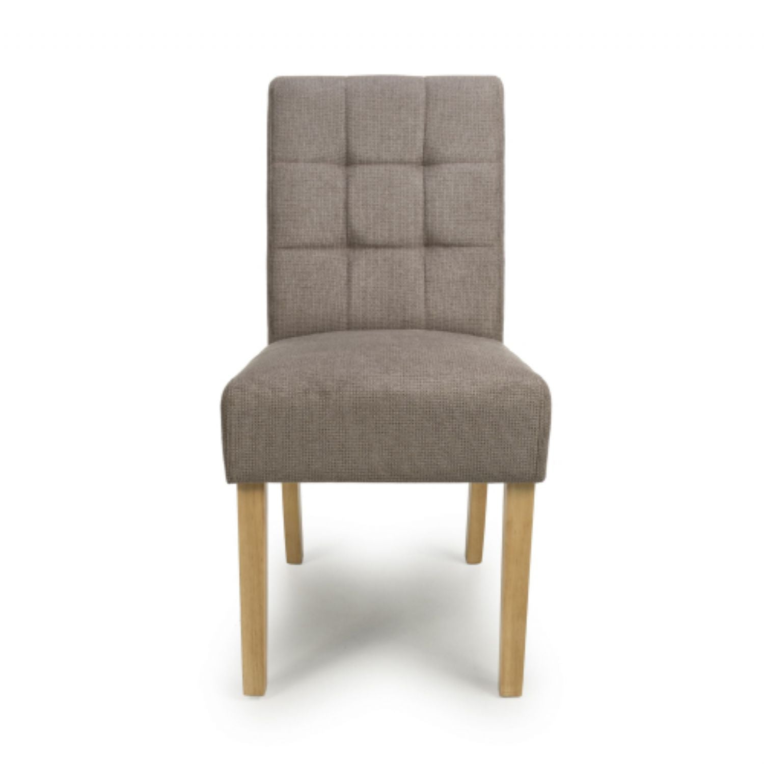Light Brown Fabric Dining Chair with Natural Legs - Home Furniture Interiors