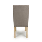 Light Brown Fabric Dining Chair with Natural Legs - Home Furniture Interiors