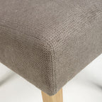 Light Brown Fabric Dining Chair with Natural Legs - Home Furniture Interiors
