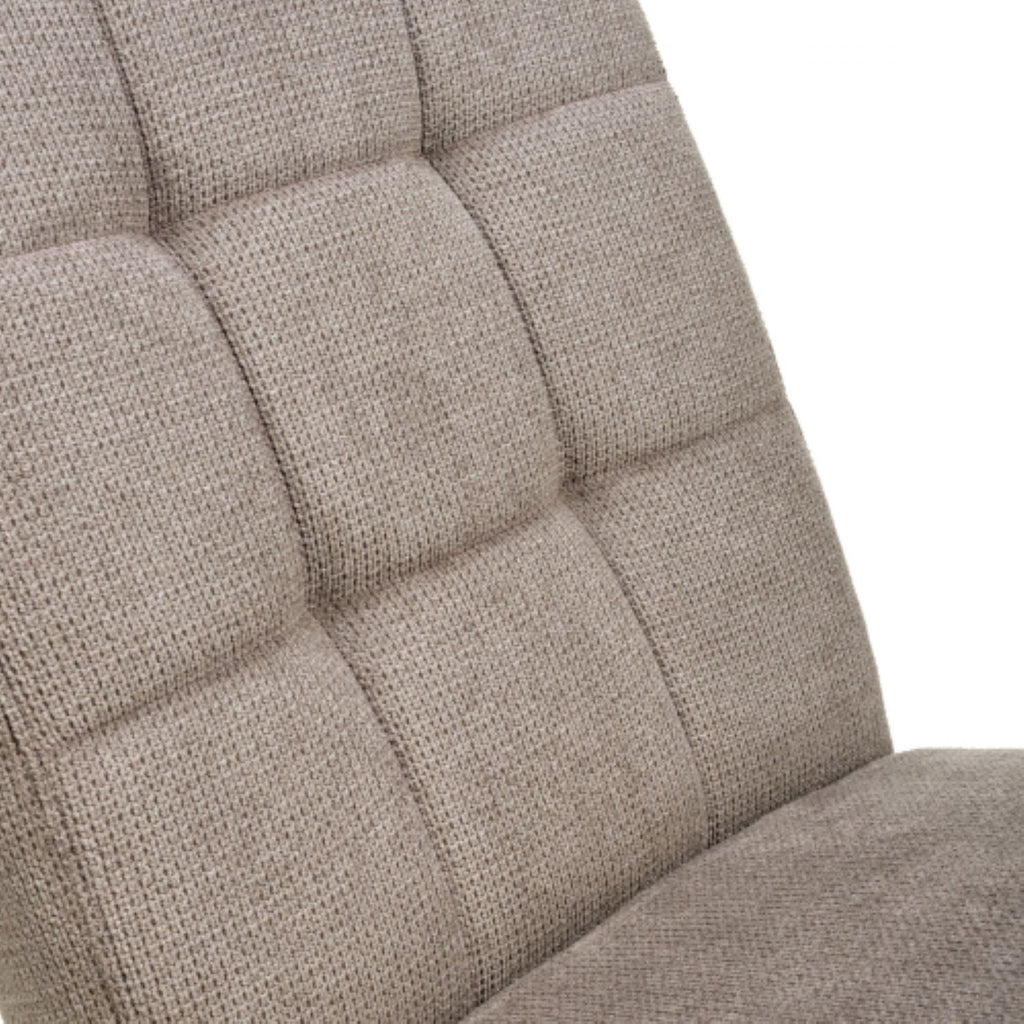 Light Brown Fabric Dining Chair with Natural Legs - Home Furniture Interiors
