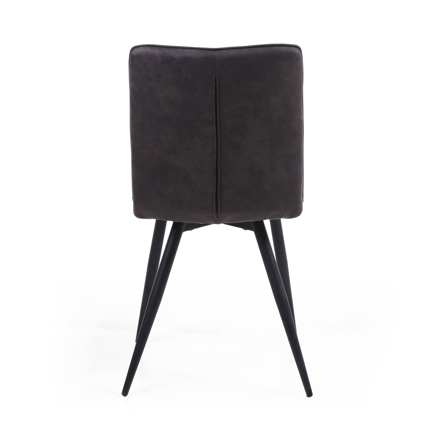 Light Grey 2 Tone Suede Dining Chair Black Legs - Home Furniture Interiors