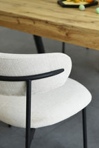 Marisa Linen Effect Natural Dining Chair - Home Furniture Interiors