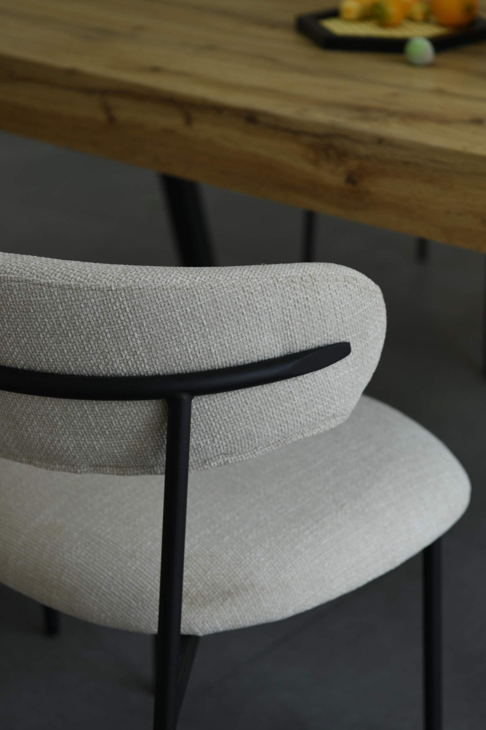 Marisa Linen Effect Natural Dining Chair - Home Furniture Interiors