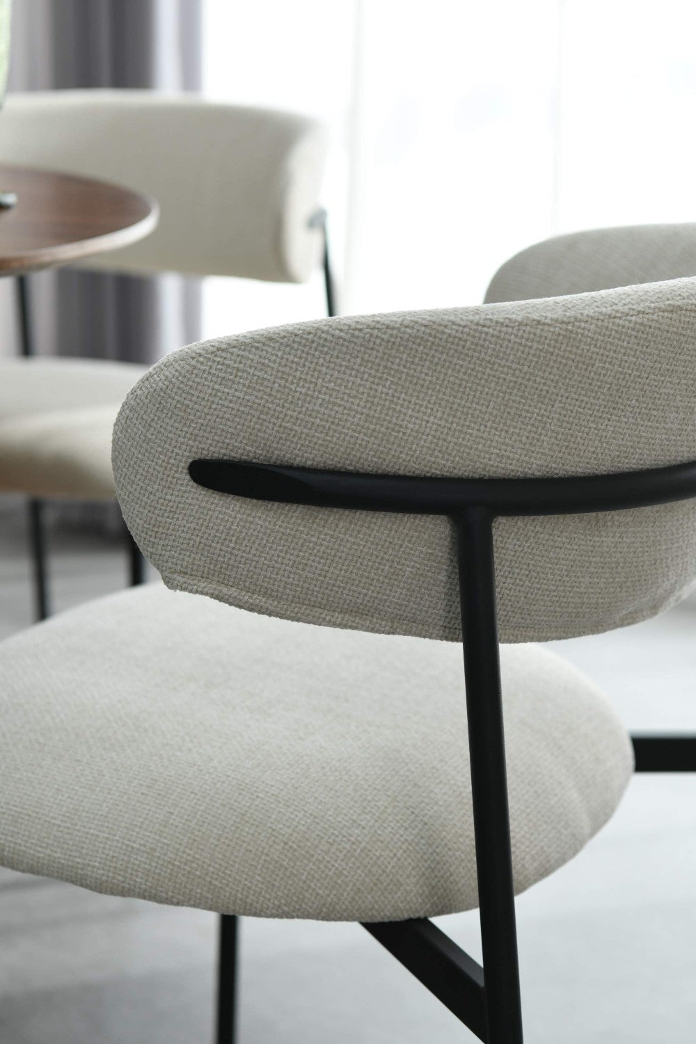 Marisa Linen Effect Natural Dining Chair - Home Furniture Interiors