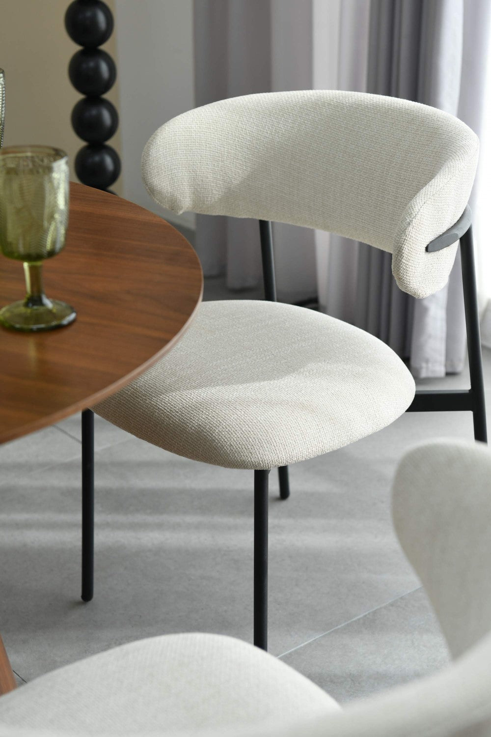 Marisa Linen Effect Natural Dining Chair - Home Furniture Interiors