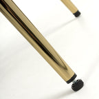 Mink Chenille Effect Fabric Dining Chair Gold Metal Legs - Home Furniture Interiors
