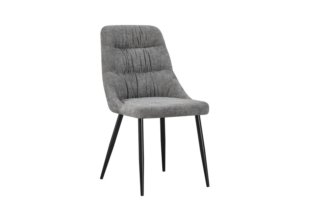 Rhodes Chenille Effect Grey Dining Chair - Home Furniture Interiors