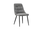 Rhodes Chenille Effect Grey Dining Chair - Home Furniture Interiors
