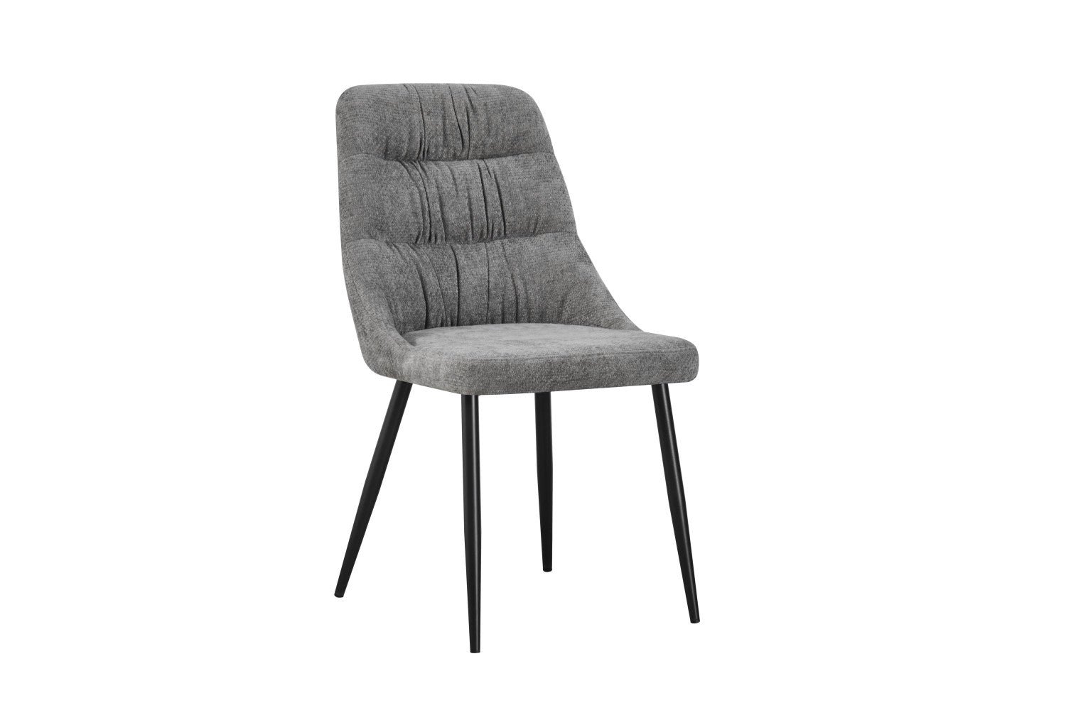 Rhodes Chenille Effect Grey Dining Chair - Home Furniture Interiors