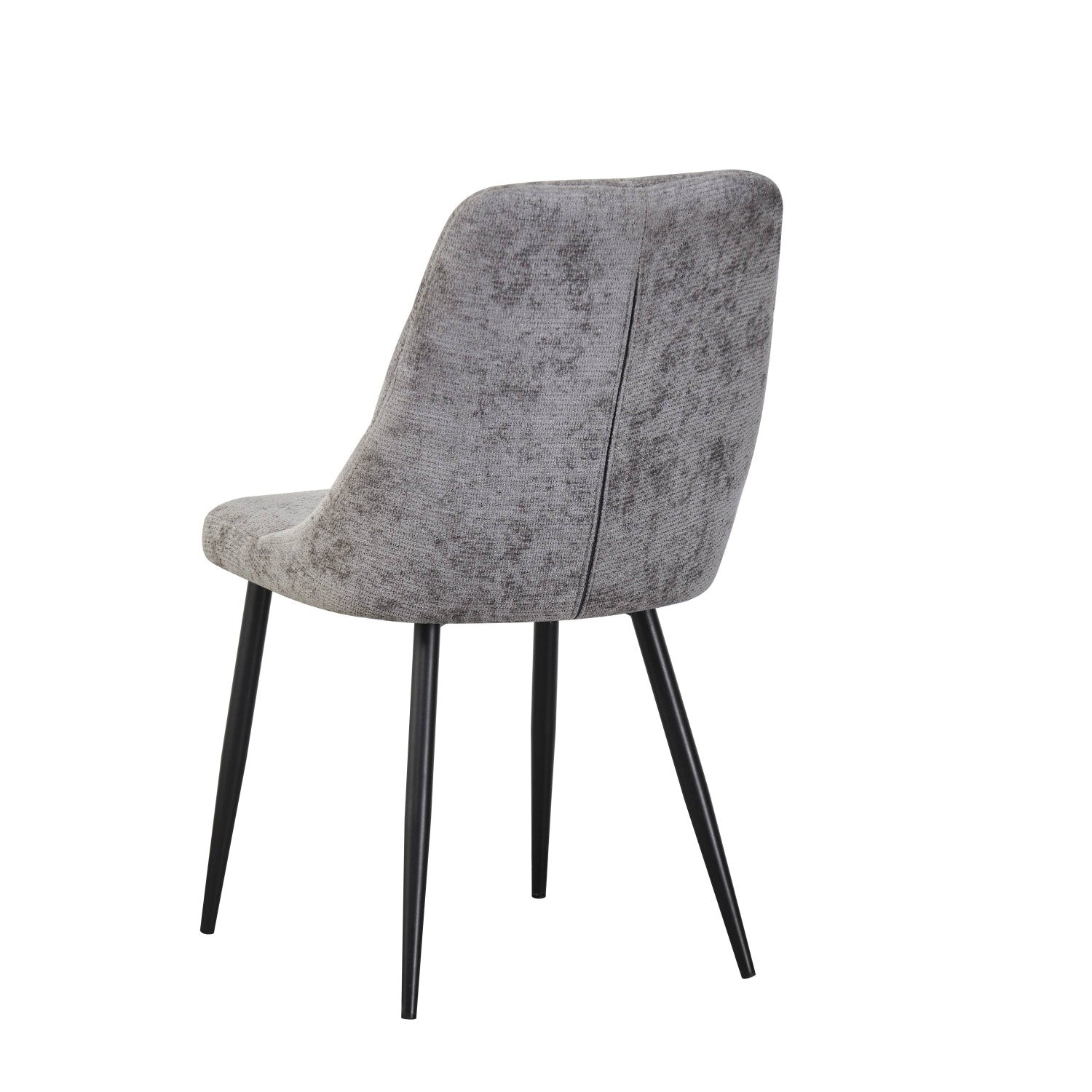 Rhodes Chenille Effect Grey Dining Chair - Home Furniture Interiors