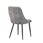 Rhodes Chenille Effect Grey Dining Chair - Home Furniture Interiors