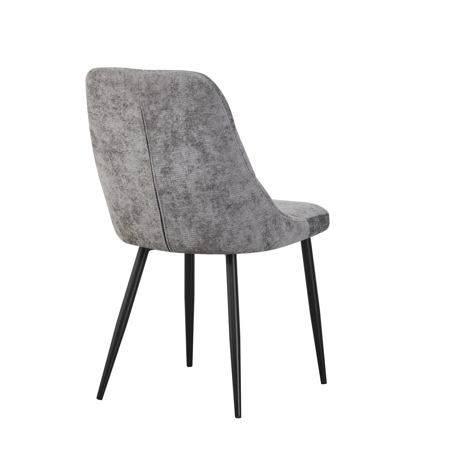 Rhodes Chenille Effect Grey Dining Chair - Home Furniture Interiors