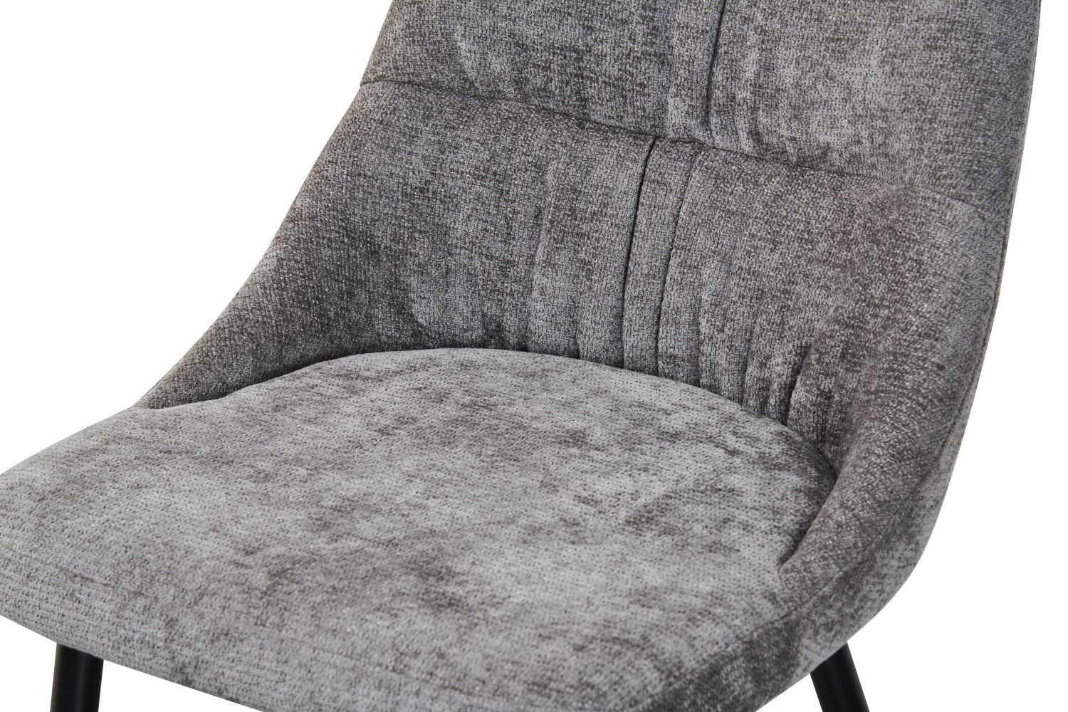 Rhodes Chenille Effect Grey Dining Chair - Home Furniture Interiors