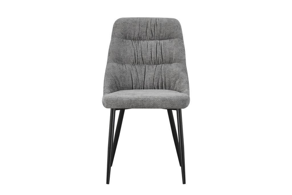 Rhodes Chenille Effect Grey Dining Chair - Home Furniture Interiors