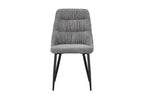 Rhodes Chenille Effect Grey Dining Chair - Home Furniture Interiors
