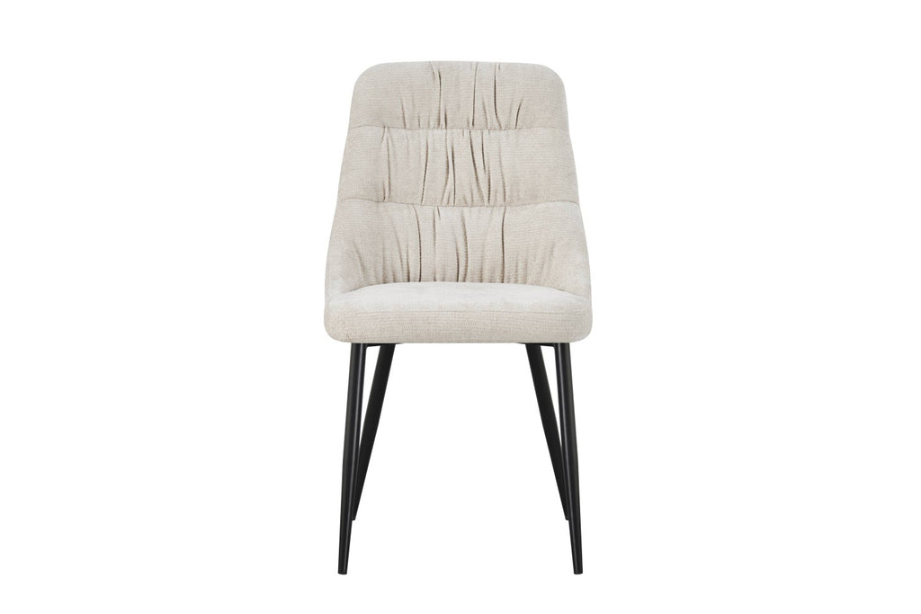 Rhodes Chenille Effect Natural Dining Chair - Home Furniture Interiors