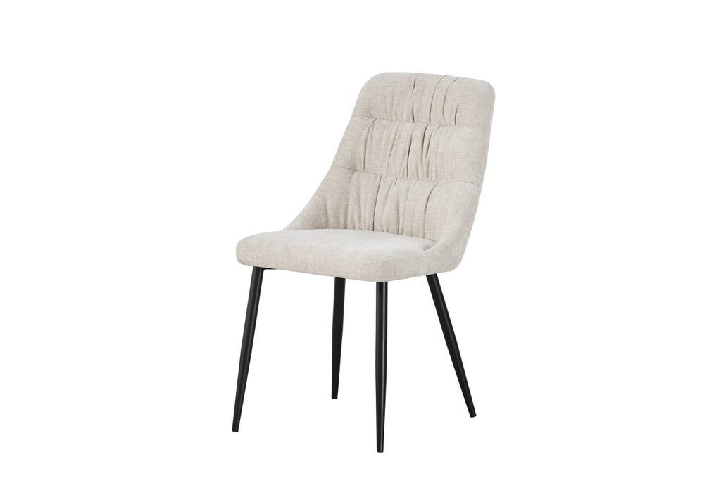 Rhodes Chenille Effect Natural Dining Chair - Home Furniture Interiors