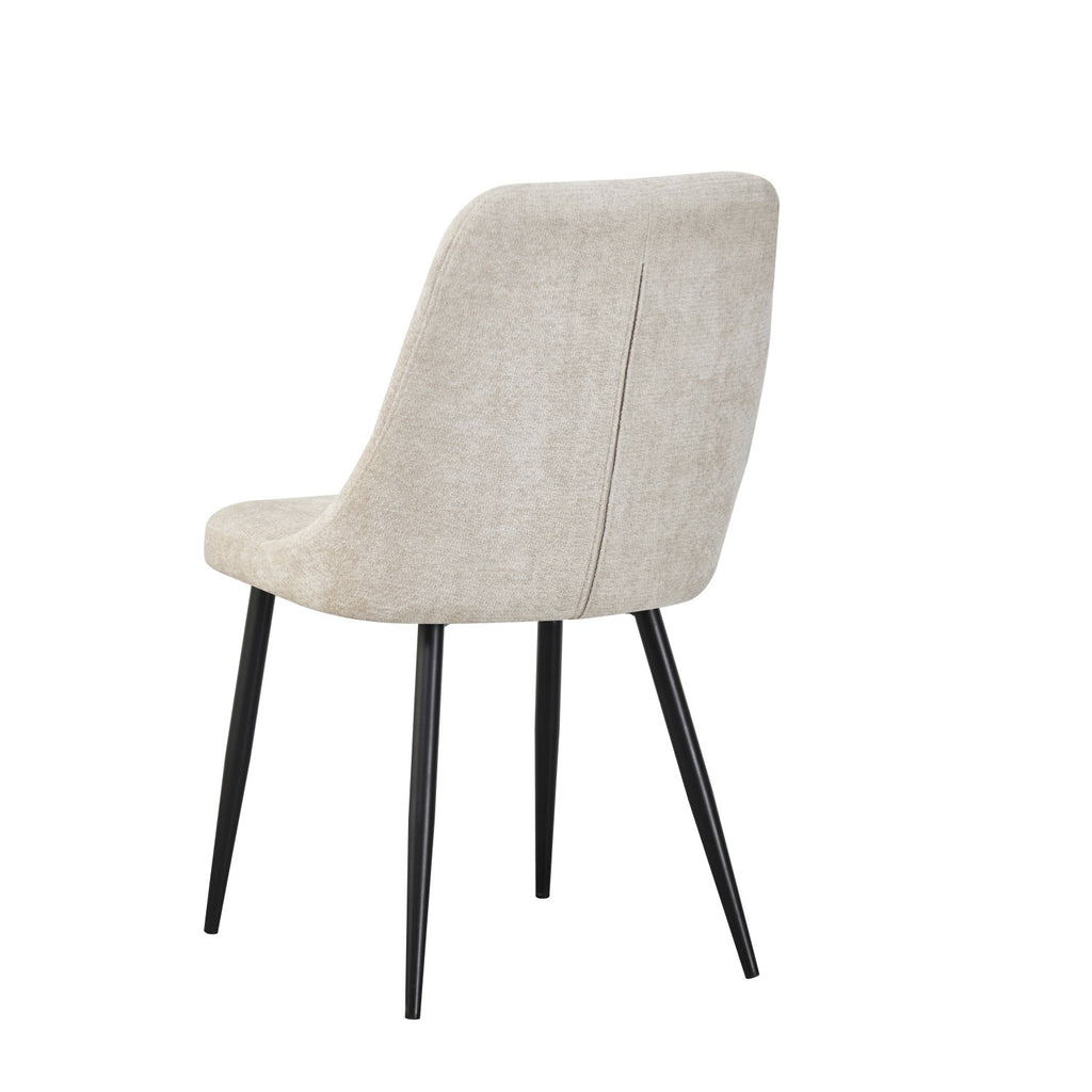 Rhodes Chenille Effect Natural Dining Chair - Home Furniture Interiors