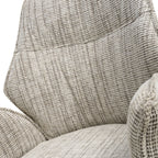 Toffee Cream Tweed Fabric Dining Chair with Black Metal Legs - Home Furniture Interiors