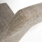 Tweed Oatmeal Fabric Dining Chair with Wooden Legs - Home Furniture Interiors